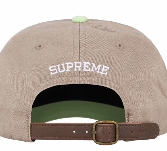 Leather Black Embroidered 2-TONE 24SS Hat blocked Buckle S White Color LOGO Retro Red Khaki 6-PANEL 0620